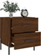 vidaXL - Nachtkastjes - 2 - st - 40x35x47,5 - cm - bewerkt - hout - bruin - eikenkleur