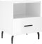 vidaXL - Nachtkastjes - 2 - st - 40x35x47,5 - cm - bewerkt - hout - hoogglans - wit