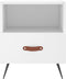 vidaXL - Nachtkastjes - 2 - st - 40x35x47,5 - cm - bewerkt - hout - wit