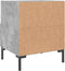 vidaXL - Nachtkastjes - 2 - st - 40x35x47,5 - cm - bewerkt - hout - betongrijs