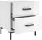 vidaXL - Nachtkastjes - 2 - st - 40x35x47,5 - cm - bewerkt - hout - hoogglans - wit