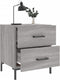 vidaXL - Nachtkastjes - 2 - st - 40x35x47,5 - cm - bewerkt - hout - grijs - sonoma - eiken