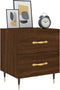 vidaXL - Nachtkastjes - 2 - st - 40x35x47,5 - cm - bewerkt - hout - bruin - eikenkleur