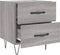 vidaXL - Nachtkastjes - 2 - st - 40x35x47,5 - cm - bewerkt - hout - grijs - sonoma - eiken