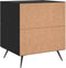 vidaXL - Nachtkastjes - 2 - st - 40x35x47,5 - cm - bewerkt - hout - zwart