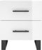 vidaXL - Nachtkastjes - 2 - st - 40x35x47,5 - cm - bewerkt - hout - hoogglans - wit