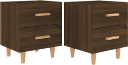 vidaXL - Nachtkastjes - 2 - st - 40x35x47,5 - cm - bruin - eikenkleur