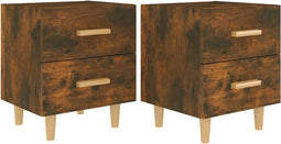 vidaXL - Nachtkastjes - 2 - st - 40x35x47,5 - cm - gerookt - eikenkleurig
