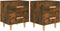 vidaXL - Nachtkastjes - 2 - st - 40x35x47,5 - cm - gerookt - eikenkleurig