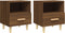 vidaXL - Nachtkastjes - 2 - st - 40x35x47 - cm - bruin - eikenkleur