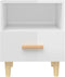 vidaXL - Nachtkastjes - 2 - st - 40x35x47 - cm - hoogglans - wit