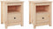 vidaXL - Nachtkastjes - 2 - st - 40x35x49 - cm - massief - grenenhout