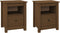 vidaXL - Nachtkastjes - 2 - st - 40x35x49 - cm - massief - grenenhout - honingbruin