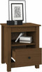 vidaXL - Nachtkastjes - 2 - st - 40x35x49 - cm - massief - grenenhout - honingbruin