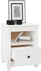 vidaXL - Nachtkastjes - 2 - st - 40x35x49 - cm - massief - grenenhout - wit