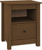 vidaXL - Nachtkastjes - 2 - st - 40x35x49 - cm - massief - grenenhout - honingbruin