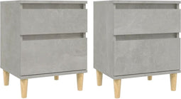 vidaXL - Nachtkastjes - 2 - st - 40x35x50 - cm - betongrijs