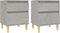 vidaXL - Nachtkastjes - 2 - st - 40x35x50 - cm - betongrijs