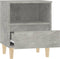 vidaXL - Nachtkastjes - 2 - st - 40x35x50 - cm - betongrijs