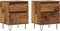 vidaXL - Nachtkastjes - 2 - st - 40x35x50 - cm - bewerkt - hout - oud - houtkleurig