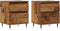 vidaXL - Nachtkastjes - 2 - st - 40x35x50 - cm - bewerkt - hout - oud - houtkleurig