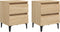 vidaXL - Nachtkastjes - 2 - st - 40x35x50 - cm - bewerkt - hout - sonoma - eikenkleurig