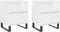 vidaXL - Nachtkastjes - 2 - st - 40x35x50 - cm - bewerkt - hout - hoogglans - wit