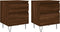 vidaXL - Nachtkastjes - 2 - st - 40x35x50 - cm - bewerkt - hout - bruin - eikenkleur