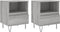 vidaXL - Nachtkastjes - 2 - st - 40x35x50 - cm - bewerkt - hout - grijs - sonoma - eiken
