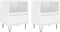 vidaXL - Nachtkastjes - 2 - st - 40x35x50 - cm - bewerkt - hout - hoogglans - wit
