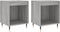 vidaXL - Nachtkastjes - 2 - st - 40x35x50 - cm - bewerkt - hout - grijs - sonoma - eiken