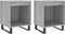 vidaXL - Nachtkastjes - 2 - st - 40x35x50 - cm - bewerkt - hout - grijs - sonoma - eiken