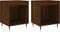 vidaXL - Nachtkastjes - 2 - st - 40x35x50 - cm - bewerkt - hout - bruin - eikenkleur