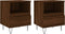 vidaXL - Nachtkastjes - 2 - st - 40x35x50 - cm - bewerkt - hout - bruin - eikenkleur