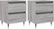 vidaXL - Nachtkastjes - 2 - st - 40x35x50 - cm - bewerkt - hout - grijs - sonoma - eiken