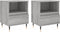 vidaXL - Nachtkastjes - 2 - st - 40x35x50 - cm - bewerkt - hout - grijs - sonoma - eiken