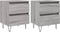 vidaXL - Nachtkastjes - 2 - st - 40x35x50 - cm - bewerkt - hout - grijs - sonoma - eiken