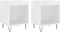 vidaXL - Nachtkastjes - 2 - st - 40x35x50 - cm - bewerkt - hout - hoogglans - wit