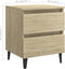 vidaXL - Nachtkastjes - 2 - st - 40x35x50 - cm - bewerkt - hout - sonoma - eikenkleurig