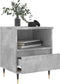 vidaXL - Nachtkastjes - 2 - st - 40x35x50 - cm - bewerkt - hout - betongrijs