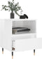 vidaXL - Nachtkastjes - 2 - st - 40x35x50 - cm - bewerkt - hout - hoogglans - wit