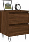 vidaXL - Nachtkastjes - 2 - st - 40x35x50 - cm - bewerkt - hout - bruin - eikenkleur