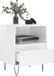 vidaXL - Nachtkastjes - 2 - st - 40x35x50 - cm - bewerkt - hout - hoogglans - wit