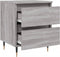 vidaXL - Nachtkastjes - 2 - st - 40x35x50 - cm - bewerkt - hout - grijs - sonoma - eiken