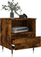 vidaXL - Nachtkastjes - 2 - st - 40x35x50 - cm - bewerkt - hout - gerookt - eikenkleurig