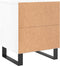 vidaXL - Nachtkastjes - 2 - st - 40x35x50 - cm - bewerkt - hout - hoogglans - wit