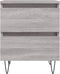 vidaXL - Nachtkastjes - 2 - st - 40x35x50 - cm - bewerkt - hout - grijs - sonoma - eiken