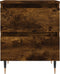 vidaXL - Nachtkastjes - 2 - st - 40x35x50 - cm - bewerkt - hout - gerookt - eikenkleurig