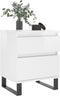 vidaXL - Nachtkastjes - 2 - st - 40x35x50 - cm - bewerkt - hout - hoogglans - wit