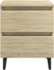 vidaXL - Nachtkastjes - 2 - st - 40x35x50 - cm - bewerkt - hout - sonoma - eikenkleurig